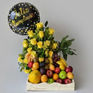 Bandeja frutal amarilla