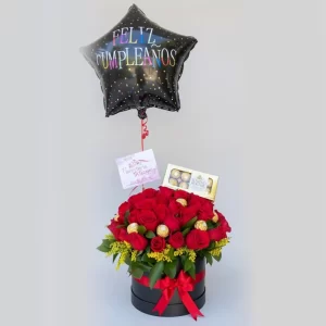 Bombón de rosas  y chocolates