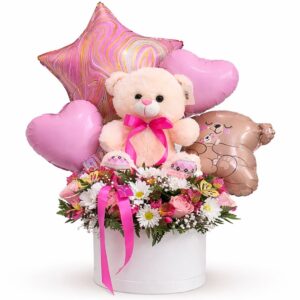 CAJITA TIPO ANCHETA Y FLORES