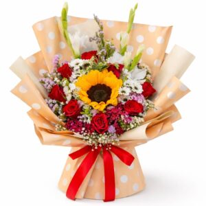 BOUQUE SURTIDO CON UN GIRASOL