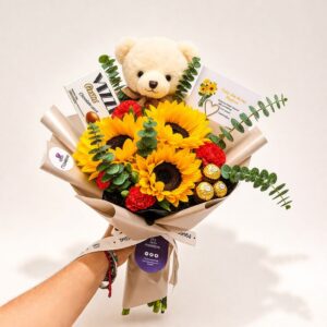 RAMILLETE PELUCHE Y GIRASOLES