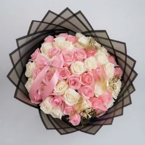BOUQUET 70 ROSAS PINK, LAZO